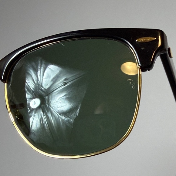 Ray-Ban Polarized Club Master Black and Gold Sunglasses - Picture 7 of 13
